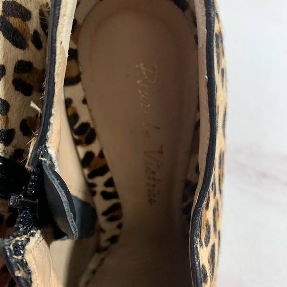 Pour La Victoire Womens 6 Calf Hair Animal Print Leather Heels Ankle Boot. - Picture 6 of 9